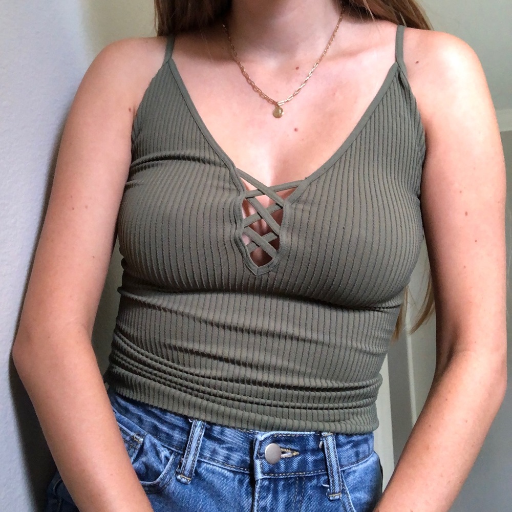 Army Green Tank Top